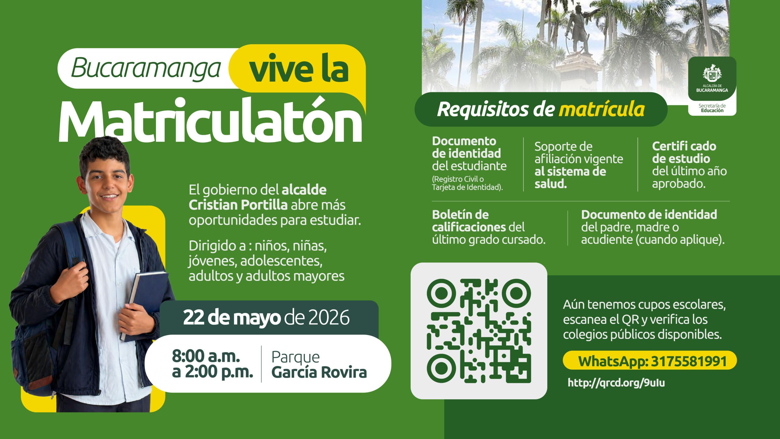 Bucaramanga Vive la Matriculatón 2026
